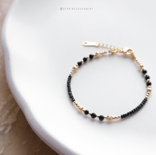 將圖片載入圖庫檢視器 **黑瑪瑙**強大的護身符~Ethnic Pendant Choker with Natural stone and Japanese glass beads/Ethnic Natural stone Bracelet