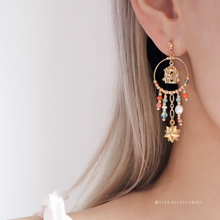 將圖片載入圖庫檢視器 Circus & Star Earrings with Swarovski and Freshwater pearls