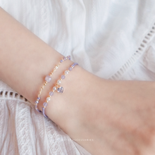 將圖片載入圖庫檢視器 Zircon Heart hand strap with Natural stone and glass pearls <12 colors>