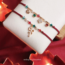 將圖片載入圖庫檢視器 Christmas hand strap with Zircon string lights /Candy cane<2 styles>