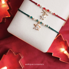 將圖片載入圖庫檢視器 Christmas hand strap with Zircon Ribbon /Star<2 styles>