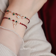 將圖片載入圖庫檢視器 Christmas hand strap with Zircon string lights /Candy cane<2 styles>