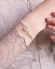 將圖片載入圖庫檢視器 **天河石**Natural stone Heart Bracelet with Swarovski and Freshwater pearls