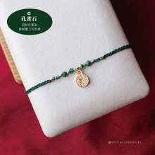 將圖片載入圖庫檢視器 *$銅錢天然石招財手繩$*Zircon New Year Coin Hand strap with Natural stone and Swarovski <13 colors>