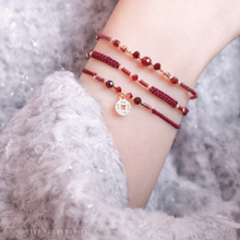 將圖片載入圖庫檢視器 *$銅錢天然石招財手繩$*Zircon New Year Coin Hand strap with Natural stone and Swarovski <13 colors>