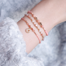 將圖片載入圖庫檢視器 *$銅錢天然石招財手繩$*Zircon New Year Coin Hand strap with Natural stone and Swarovski <13 colors>