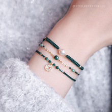 將圖片載入圖庫檢視器 *$銅錢天然石招財手繩$*Zircon New Year Coin Hand strap with Natural stone and Swarovski <13 colors>