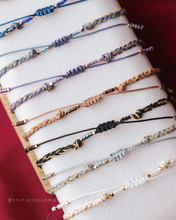 將圖片載入圖庫檢視器 *Lucky幸運馬碲鐵*Zircon Horseshoe Lucky Hand strap with Natural stone and glass pearls <13 colors>