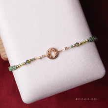將圖片載入圖庫檢視器 ~*閃閃銅錢招財手繩~*New Year Coin Hand strap with Swarovski and Japanese glass beads<15 colors>