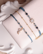 將圖片載入圖庫檢視器 *Bear&Star紫金砂* Gray blue Handstrap set with Swarovski