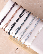 將圖片載入圖庫檢視器 6mm Natural stone Hand strap with Japanese glass beads <brown/black/gray/white>