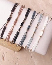 將圖片載入圖庫檢視器 Long Natural stone Hand strap with Japanese glass beads <brown, khaki, black, gray, white>