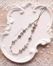 將圖片載入圖庫檢視器 ₊˚⊹♡ Heart glass beads Phone strap with Glass pearls <2 colors> ₊˚⊹♡