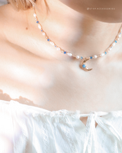 將圖片載入圖庫檢視器 Opal Moon Choker with Freshwater pearls and Swarovski <2 colors>