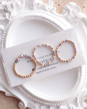 將圖片載入圖庫檢視器 Czech glass beads/ Swarovski Ring set with Japanese glass beads <green, purple, blue>