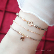 將圖片載入圖庫檢視器 *虎眼石* \招財/ New Year Hand strap set with Zircon copper coins