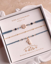 將圖片載入圖庫檢視器 *Bear&Star紫金砂* Gray blue Handstrap set with Swarovski