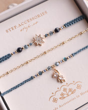 將圖片載入圖庫檢視器 *Bear&Star紫金砂* Gray blue Handstrap set with Swarovski