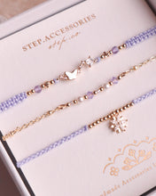 將圖片載入圖庫檢視器 *Butterfly&Flower紫水晶* Lavender Handstrap set with Swarovski and Jaoanese glass beads