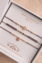 將圖片載入圖庫檢視器 ✴︎♦︎茶晶♦︎✴︎Rhombus Star Wood Handstrap set with Natural stone and Swarovski