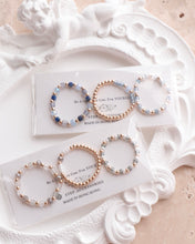 將圖片載入圖庫檢視器 Mini Square Natural stone Ring set with Japanese glass beads and glass beads <navy,gray>