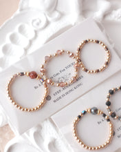 將圖片載入圖庫檢視器 Natural stone Ring set with Japanese glass beads and Czech glass beads <brwon, black, gray>