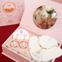 將圖片載入圖庫檢視器 Christmas Box Set with earrings, necklace and two pendants <3 items with Box and Bag>
