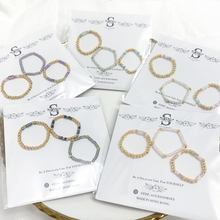 將圖片載入圖庫檢視器 Natural Stone ring set with Japanese glass beads<5 colors>