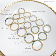 將圖片載入圖庫檢視器 Czech glass beads & Swarovski ring set with Japanese glass beads<5 colors>
