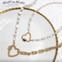 將圖片載入圖庫檢視器 Heart Buckle Choker with Freshwater Pearls <2 styles>