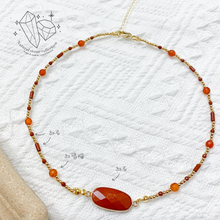 將圖片載入圖庫檢視器 Oval Natural stone choker < 6 colors >