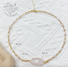 將圖片載入圖庫檢視器 Oval Natural stone choker < 6 colors >