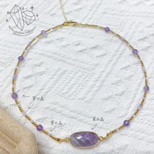 將圖片載入圖庫檢視器 Oval Natural stone choker < 6 colors >