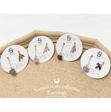 將圖片載入圖庫檢視器 S185 Natural stone Earrings < 4 colors >