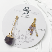 將圖片載入圖庫檢視器 S185 Natural stone Earrings < 4 colors >