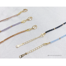 將圖片載入圖庫檢視器 Natural stone bracelet with glass beads & Japanese glass beads < 5 colors >