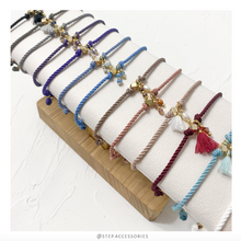 將圖片載入圖庫檢視器 Twisted rope hand strap with Czech glass beads/ Swarovski/ Pearls < 13 colors >