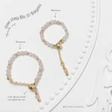 將圖片載入圖庫檢視器 Natural stone adjustable ring < 5 colors >