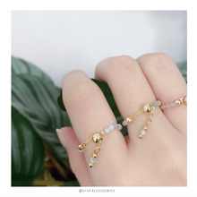 將圖片載入圖庫檢視器 Natural stone adjustable ring < 5 colors >