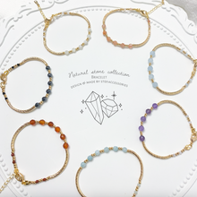 將圖片載入圖庫檢視器 Natural Stone gold tube Bracelet <5 colors>