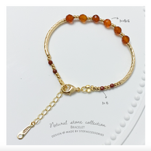 將圖片載入圖庫檢視器 Natural Stone gold tube Bracelet <5 colors>