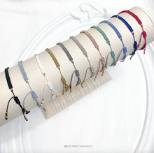 將圖片載入圖庫檢視器 Japanese glass beads with gold chain hand strap < 11 colors >