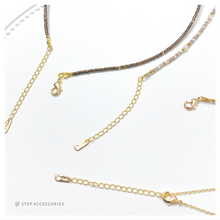 將圖片載入圖庫檢視器 Brown/ Khaki Japanese glass beads with Freshwater pearls Choker/ Necklace < 3 styles >