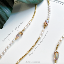 將圖片載入圖庫檢視器 J018 Freshwater pearls with Czech glass beads & Japanese glass beads choker/ necklace