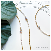 將圖片載入圖庫檢視器 J018 Freshwater pearls with Czech glass beads & Japanese glass beads choker/ necklace