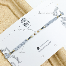 將圖片載入圖庫檢視器 H028 白松石 Gray Natural stone with japanese glass beads hand strap set / piece <total 12 colors>