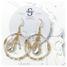 將圖片載入圖庫檢視器 D080-D087 Glass Droplets with Czech glass beads earrings < 8 colors >