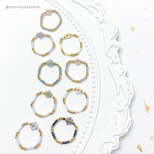 將圖片載入圖庫檢視器 Flower ring with Japanese glass beads <9 colors>
