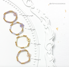 將圖片載入圖庫檢視器 Flower ring with Japanese glass beads <9 colors>