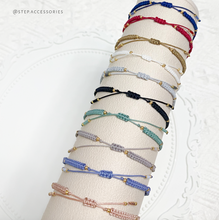 將圖片載入圖庫檢視器 Golden pattern tube & Japanese glass beads hand strap < 10 colors >